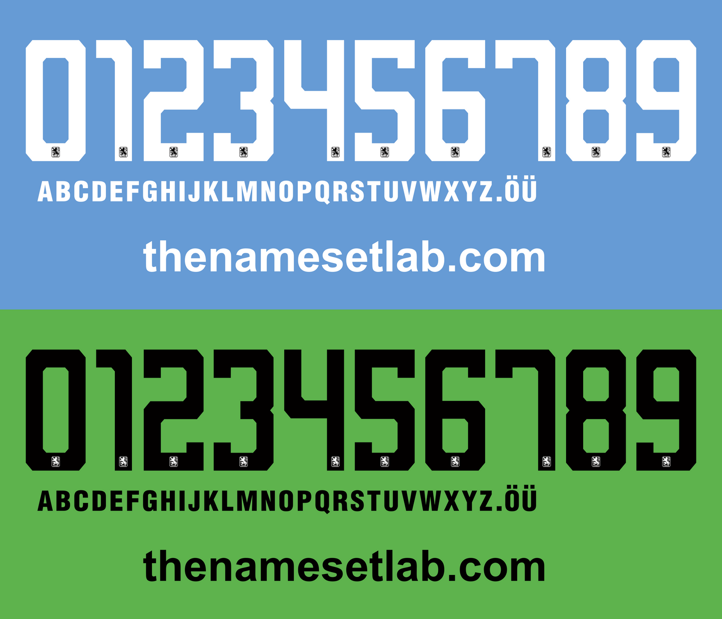 1860 Munchen 2017-2018 Nameset mockup