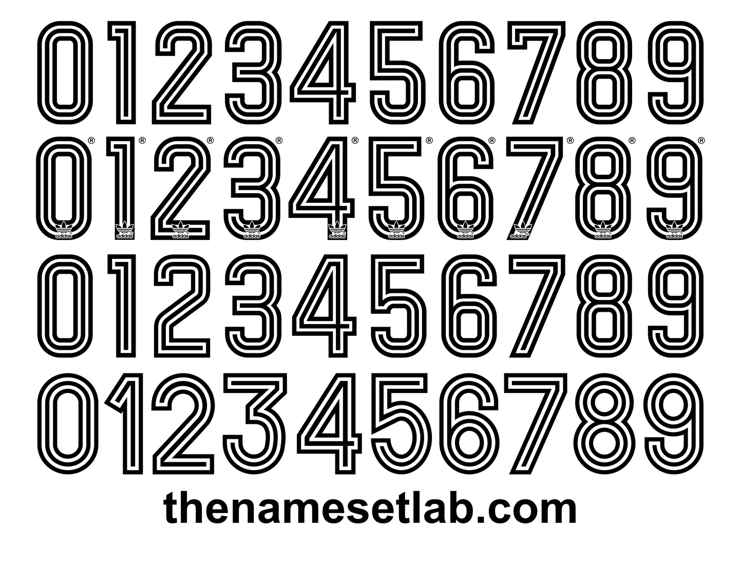 Adidas Retro Shirt Branding Set preview image showing the vector artwork design for this digital download.