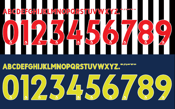 English Premier 2017–2023 Nameset Vector Font