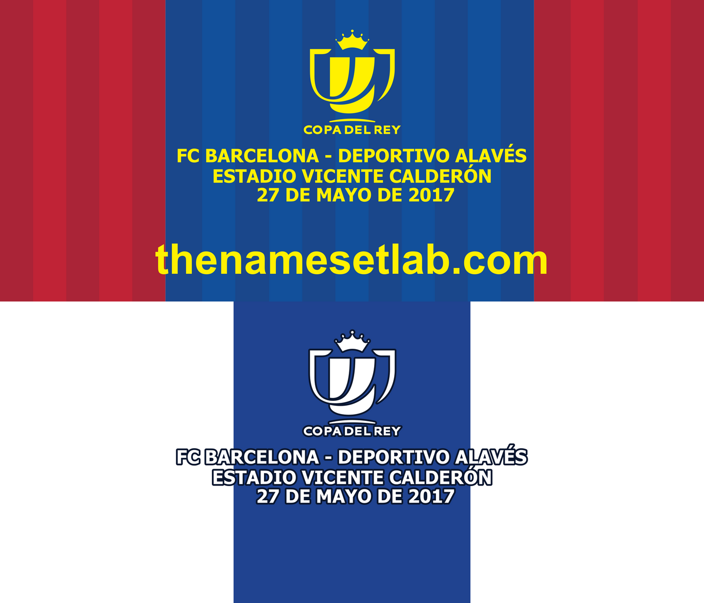 Copa del Rey 2017 Match Details preview image showing the vector artwork design for this digital download.