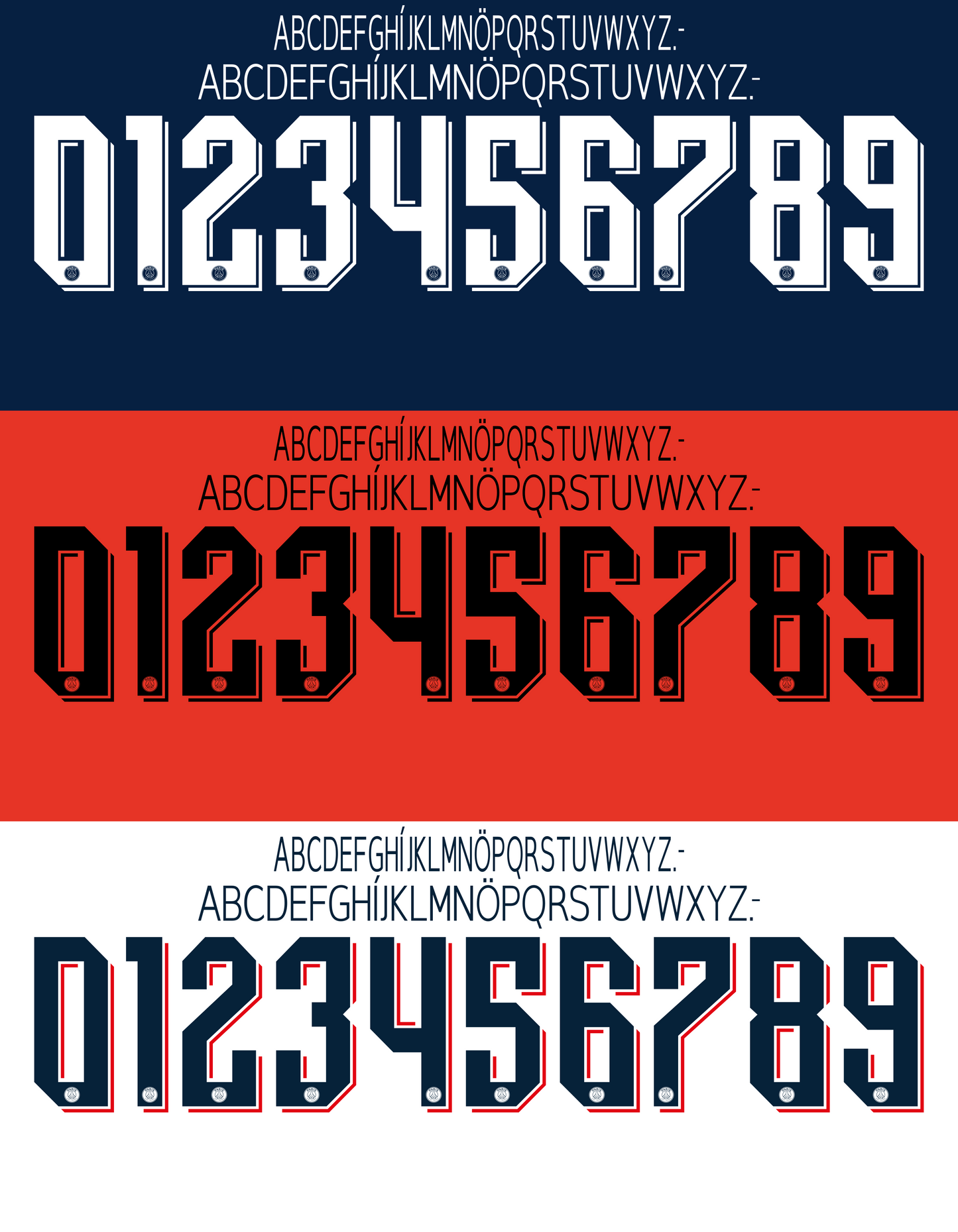Paris SG UEFA Champions League 2019–2020 Nameset Mockup
