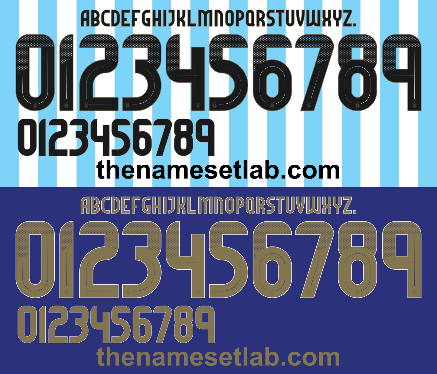 Argentina 2024 Football Nameset AI Vector File