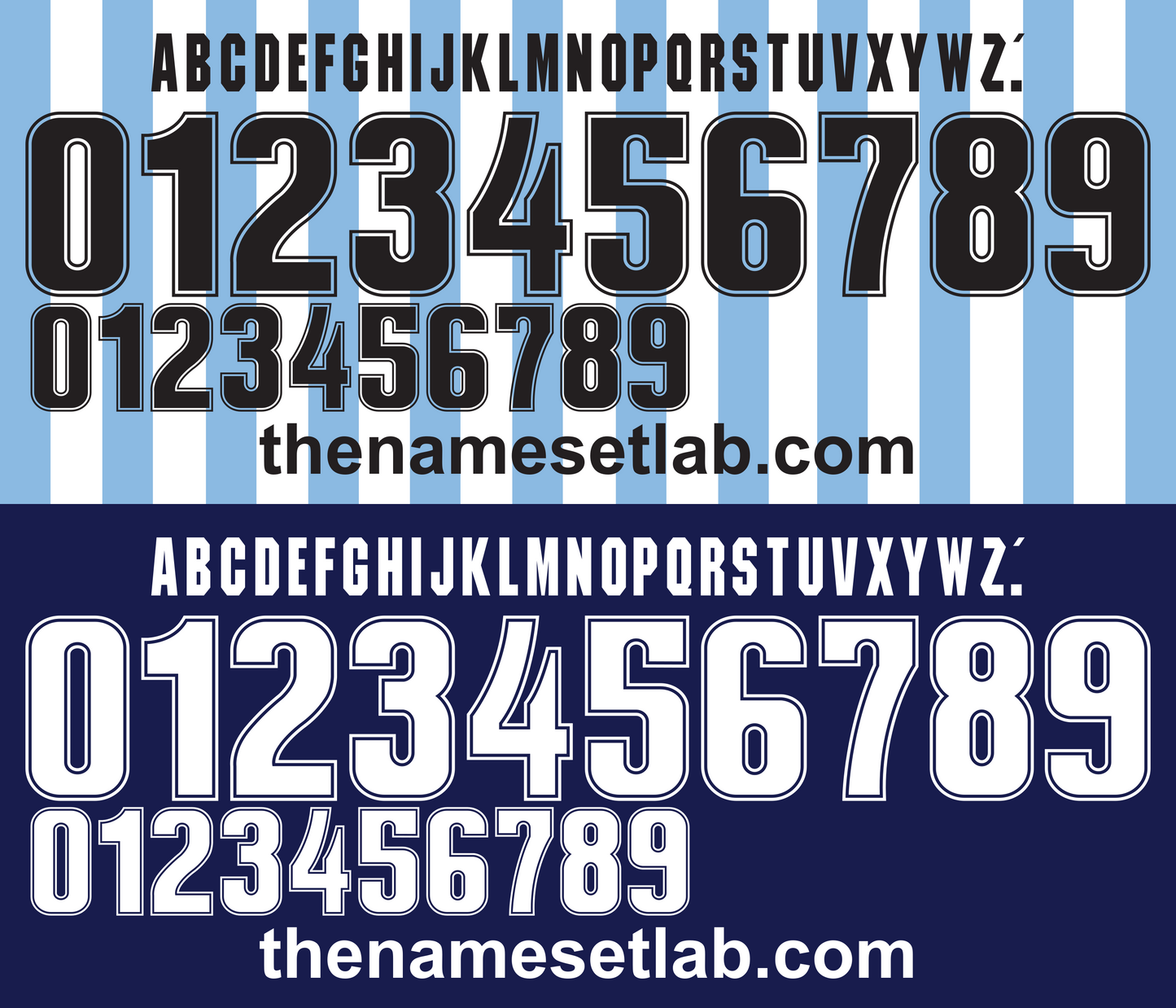 Argentina 1999-2001 Football Nameset AI Vector File