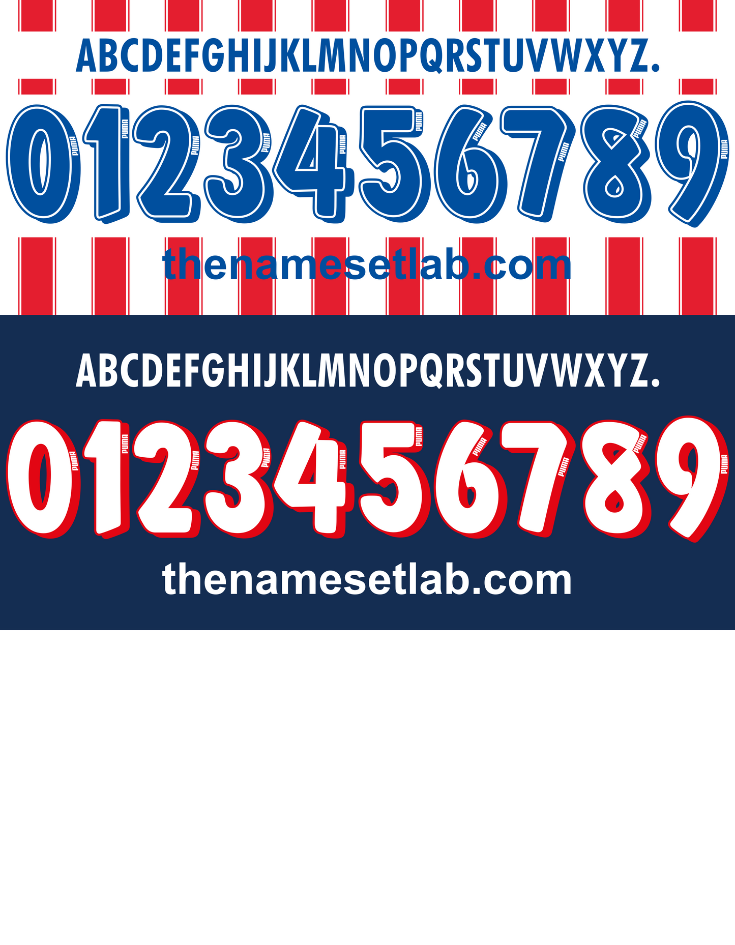 Atletico Madrid 1994-1996 Nameset AI Vector File