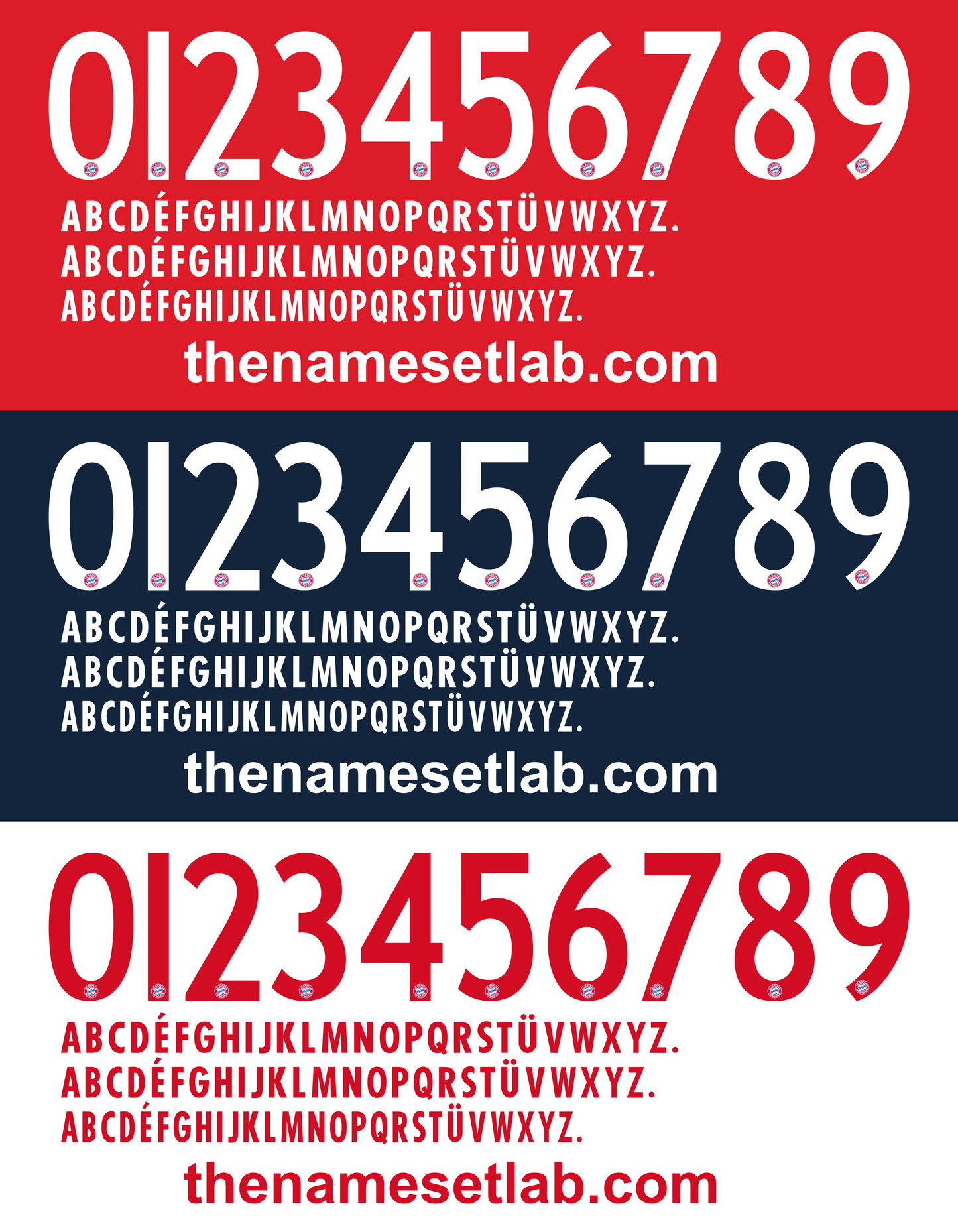 Bayern Munich 2017-2018 Nameset AI Vector File