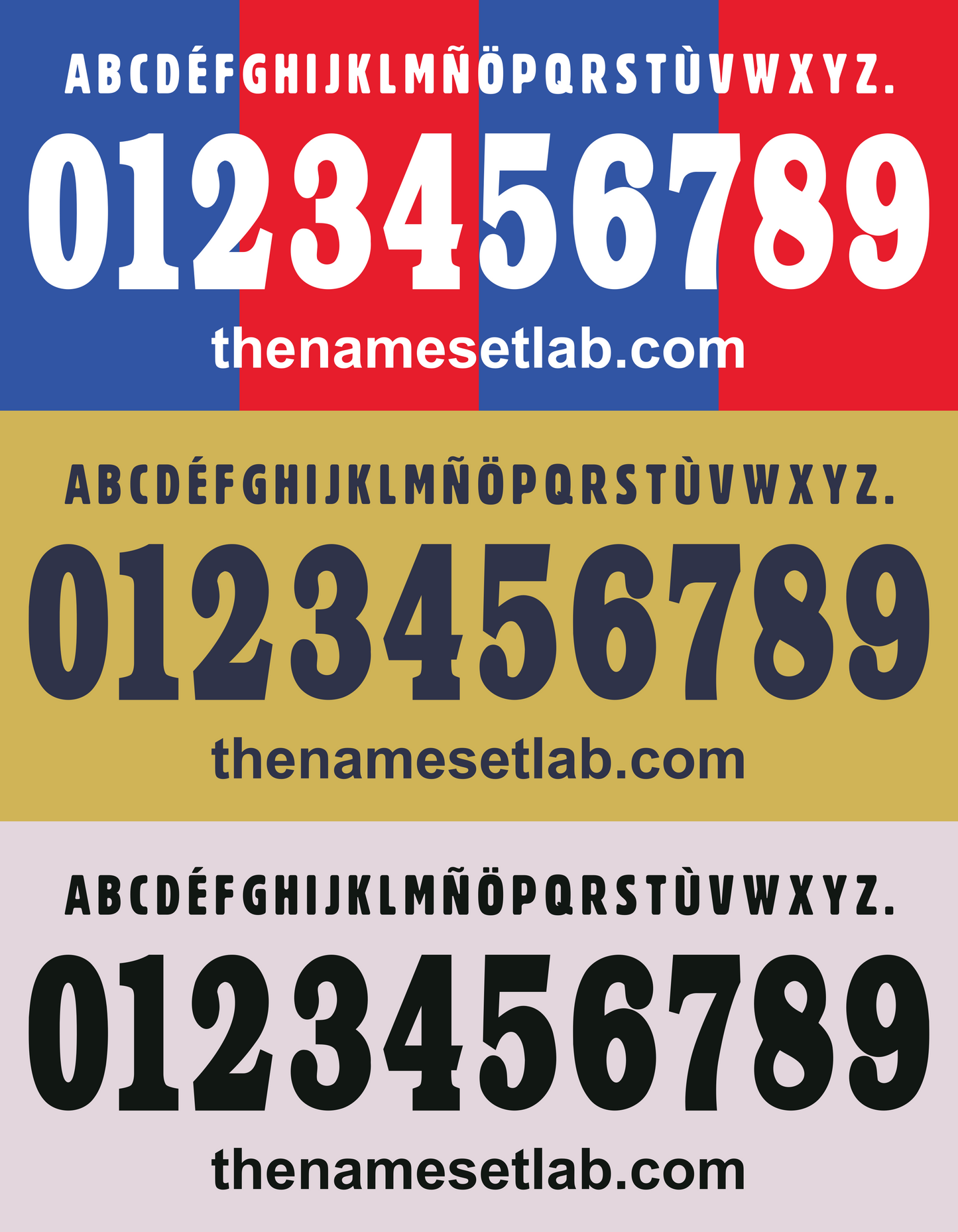 Bologna 2002-2004 Nameset font mockup