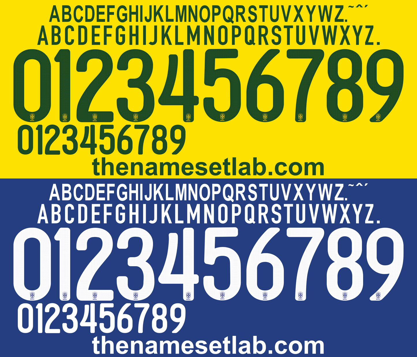 Brazil 2012-2013 Football Nameset AI Vector File