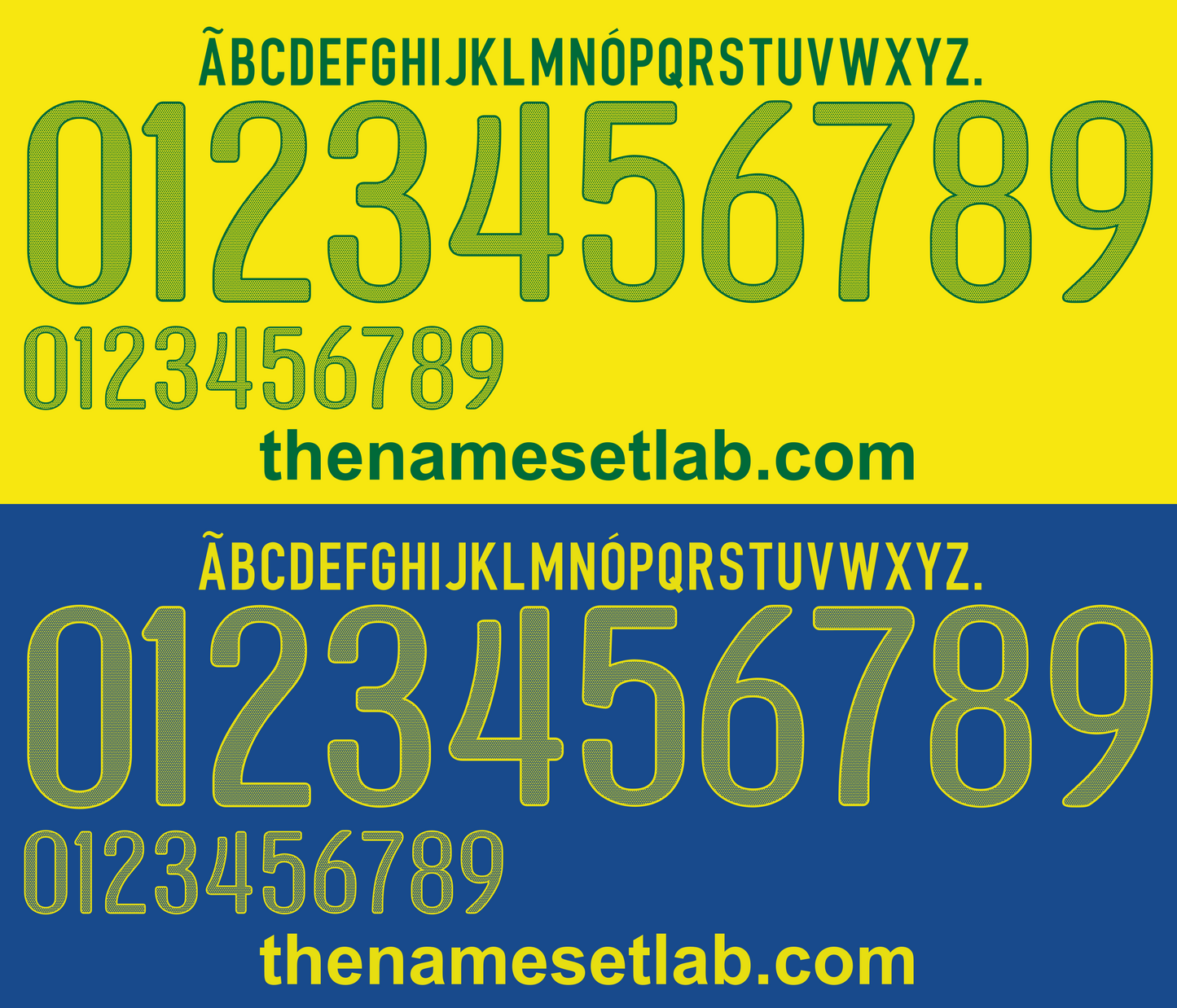 Brazil 2012 Football Nameset AI Vector File