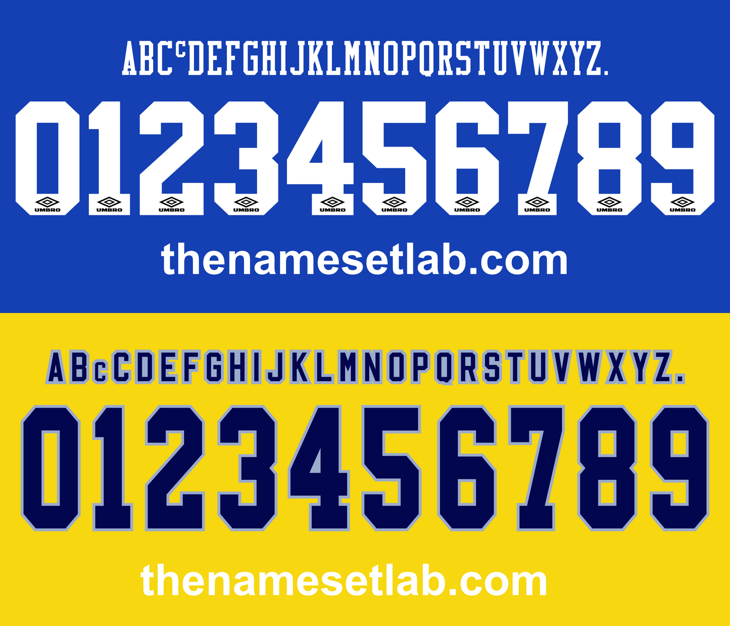 Chelsea 1996-1997 nameset Classic Premier font vector file