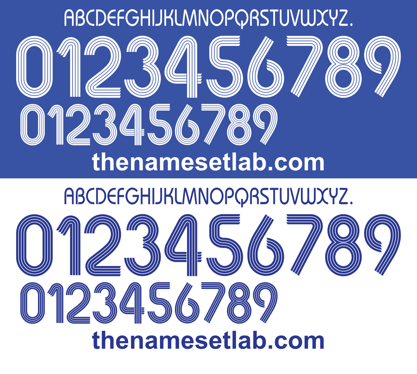Chelsea 2006-2008 UCL Cup nameset Classic Premier font vector design