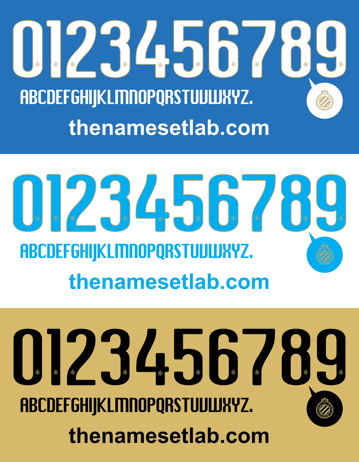 Club Brugge 2016–2017 Nameset Mockup