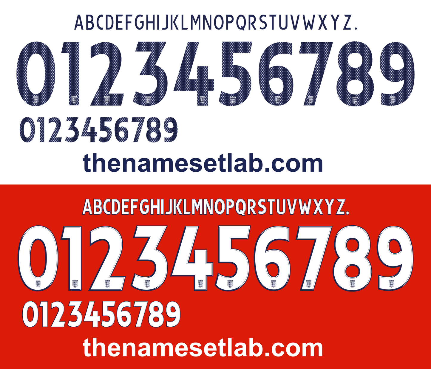 England 2008 Football Nameset AI Vector File