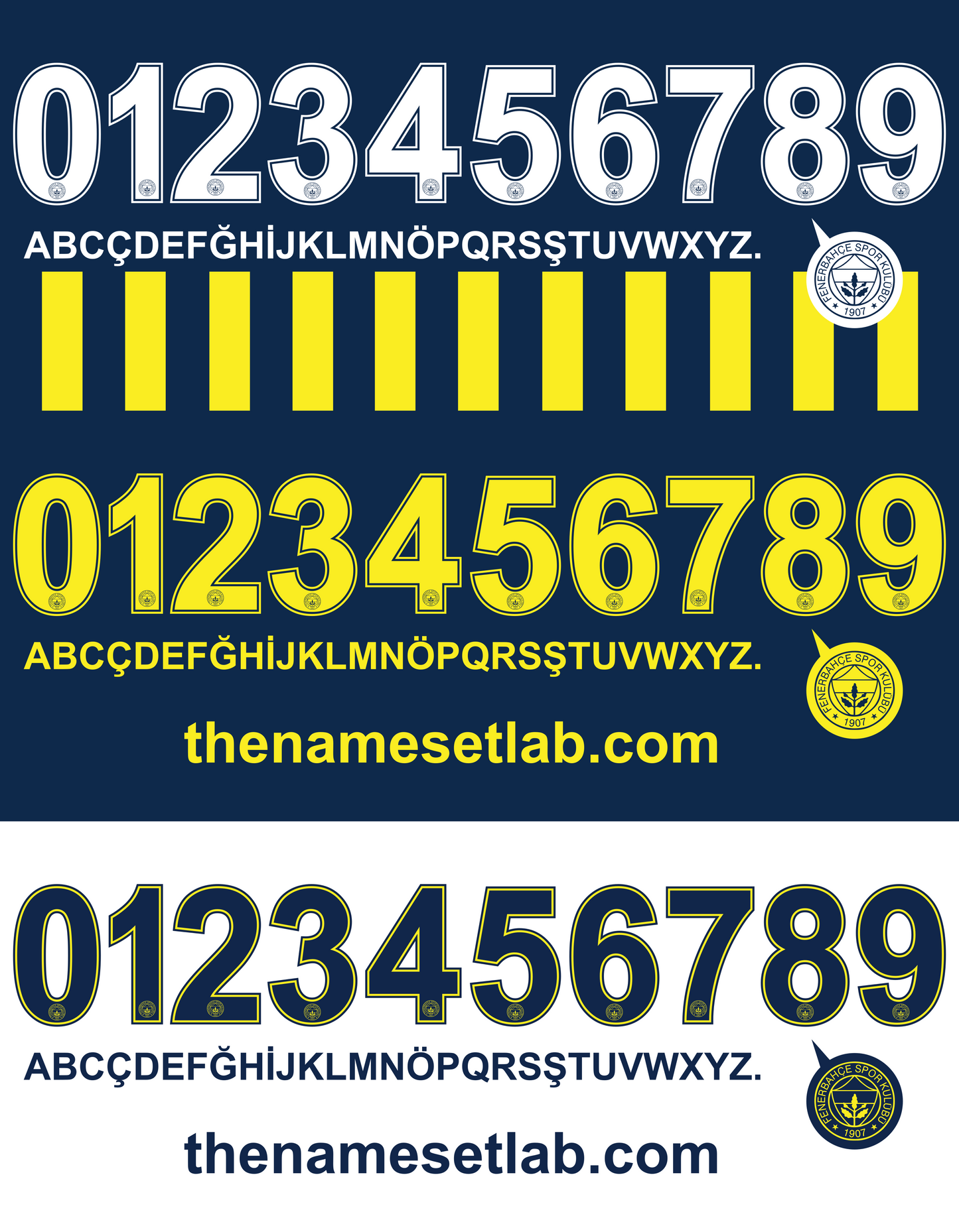 Fenerbahce 2013–2014 Nameset Mockup