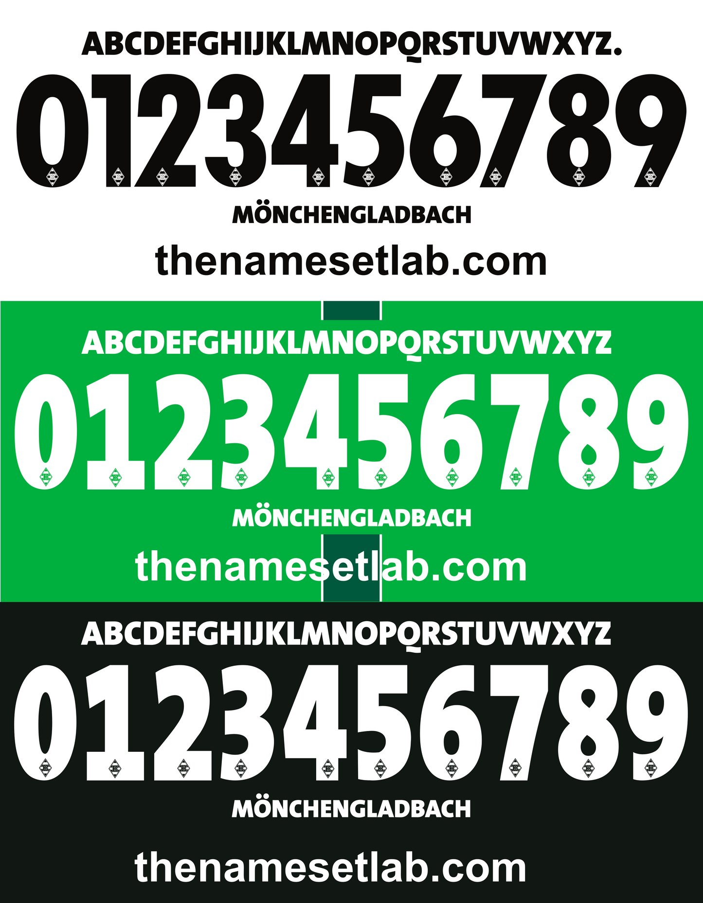 Gladbach 2014-2015 Nameset AI Vector File