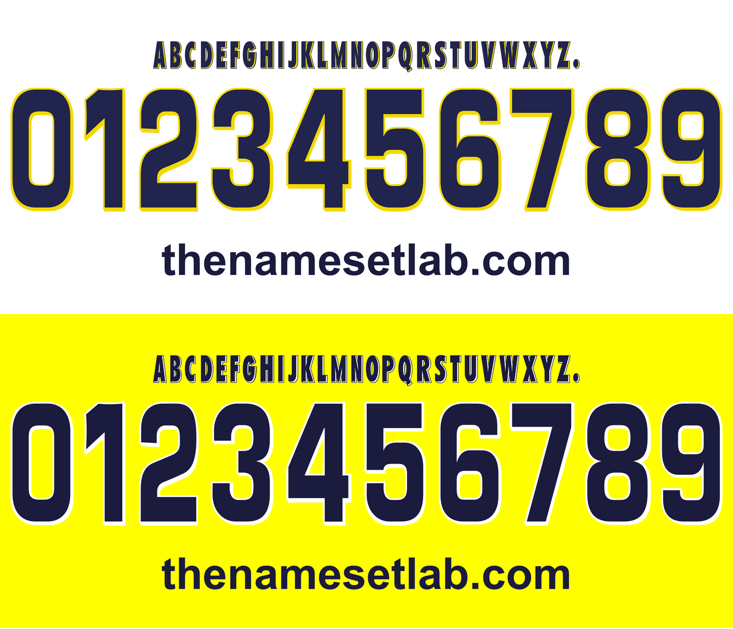 Leeds United 1996-1997 nameset 96/97 font vector file