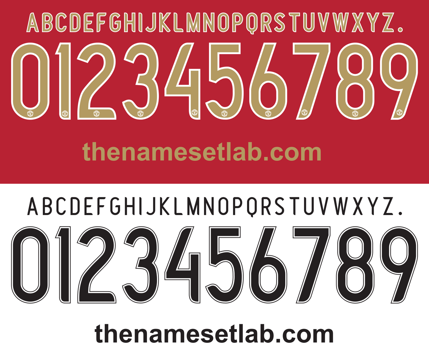 Manchester United 2006-2007 nameset 06/07 font vector file