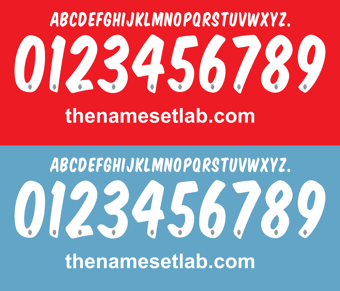 AS Monaco 2017–2018 Nameset Vector mockup