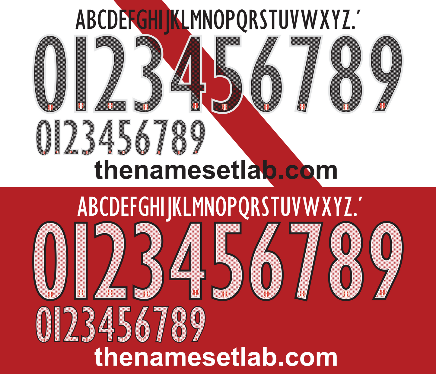 Peru 2013-2015 Football Nameset AI Vector File