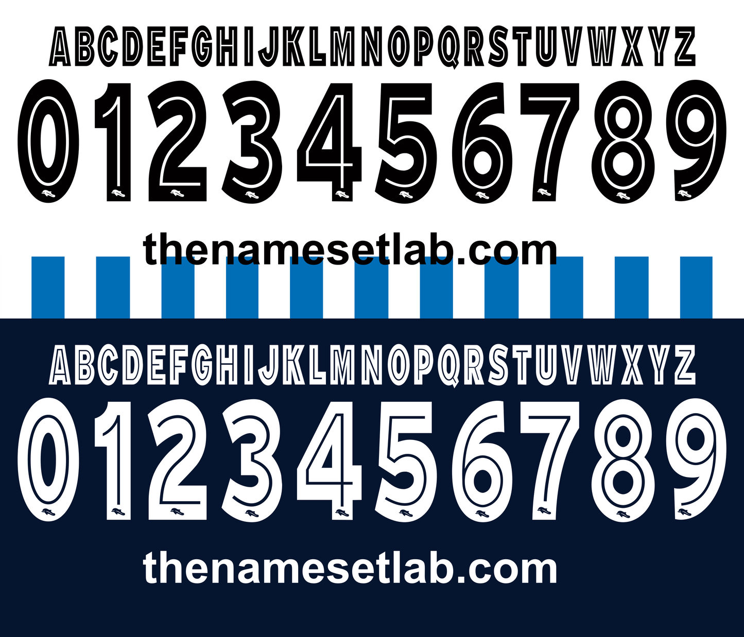 Pescara 2016-2017 Nameset font mockup