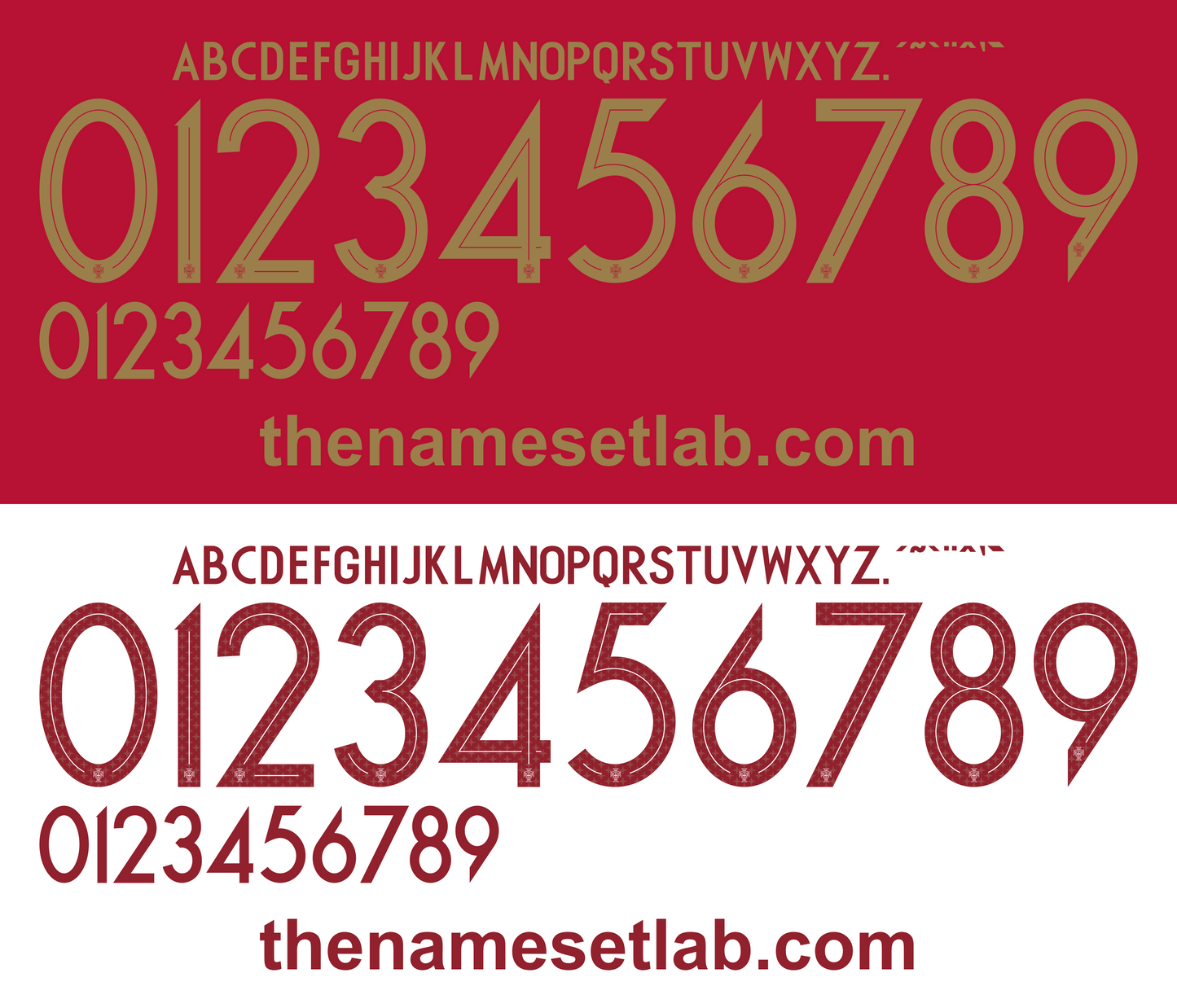 Portugal 2018 Football Nameset AI Vector File