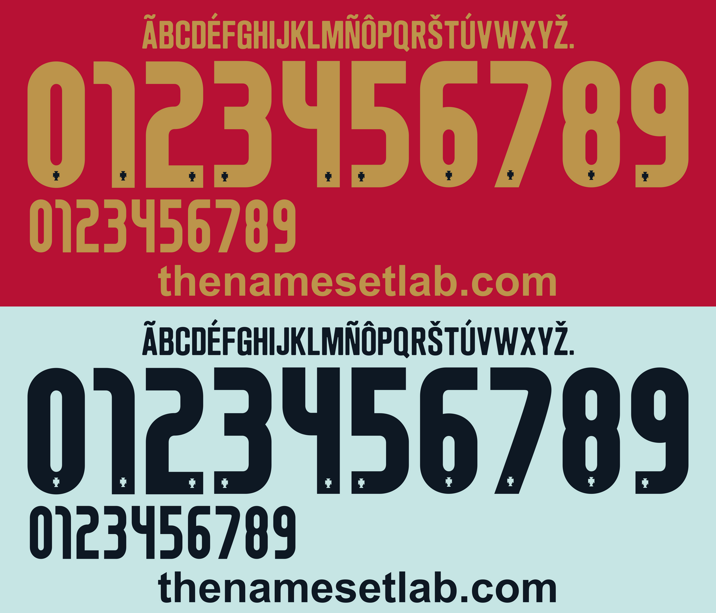 Portugal 2020 Football Nameset AI Vector File