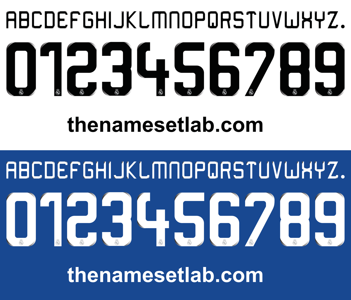 Real Madrid 2008-2009 Nameset Mockup