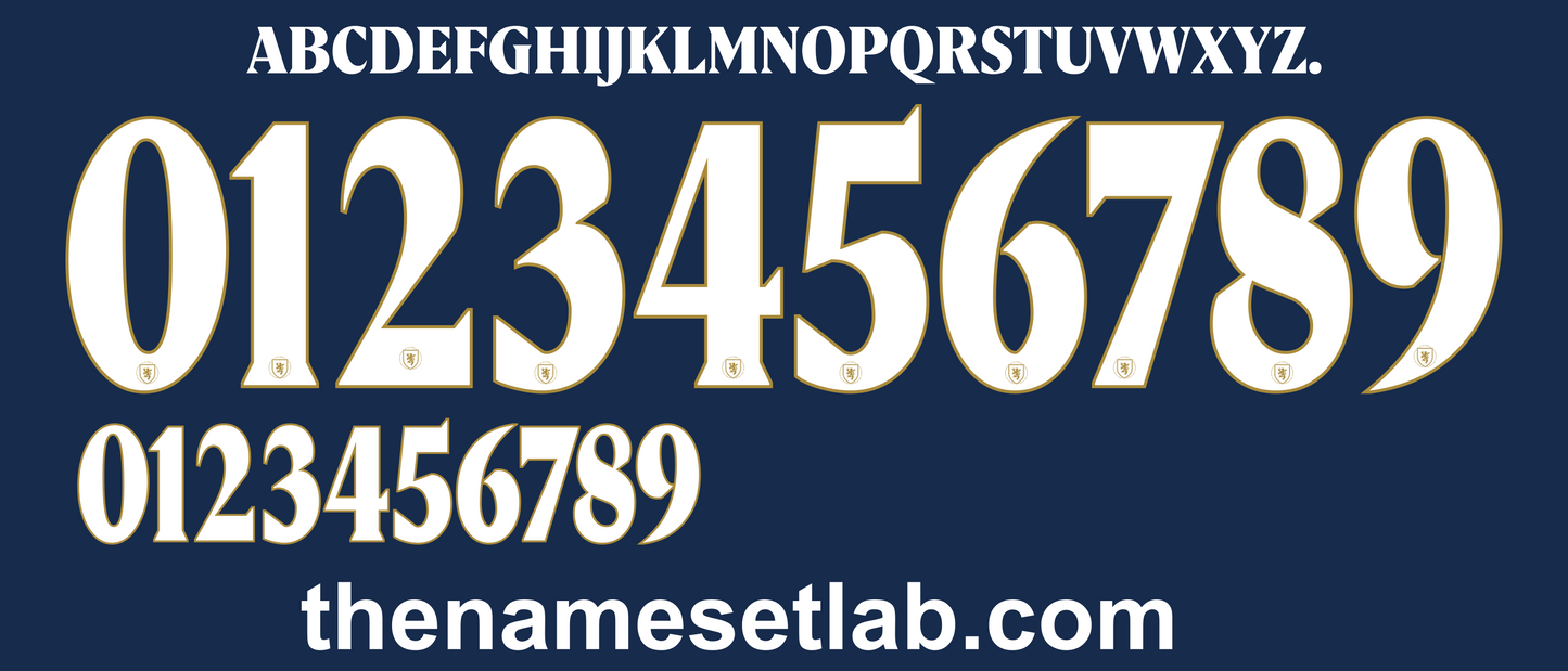 Scotland 2023 Football Nameset AI Vector File