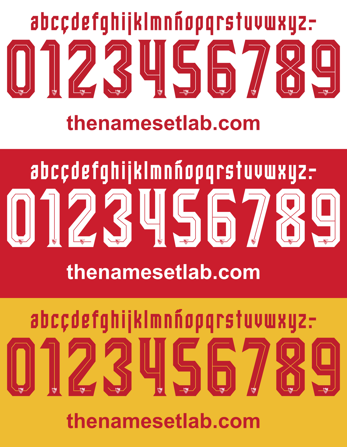 Sevilla 2016-2017 Nameset Graphic