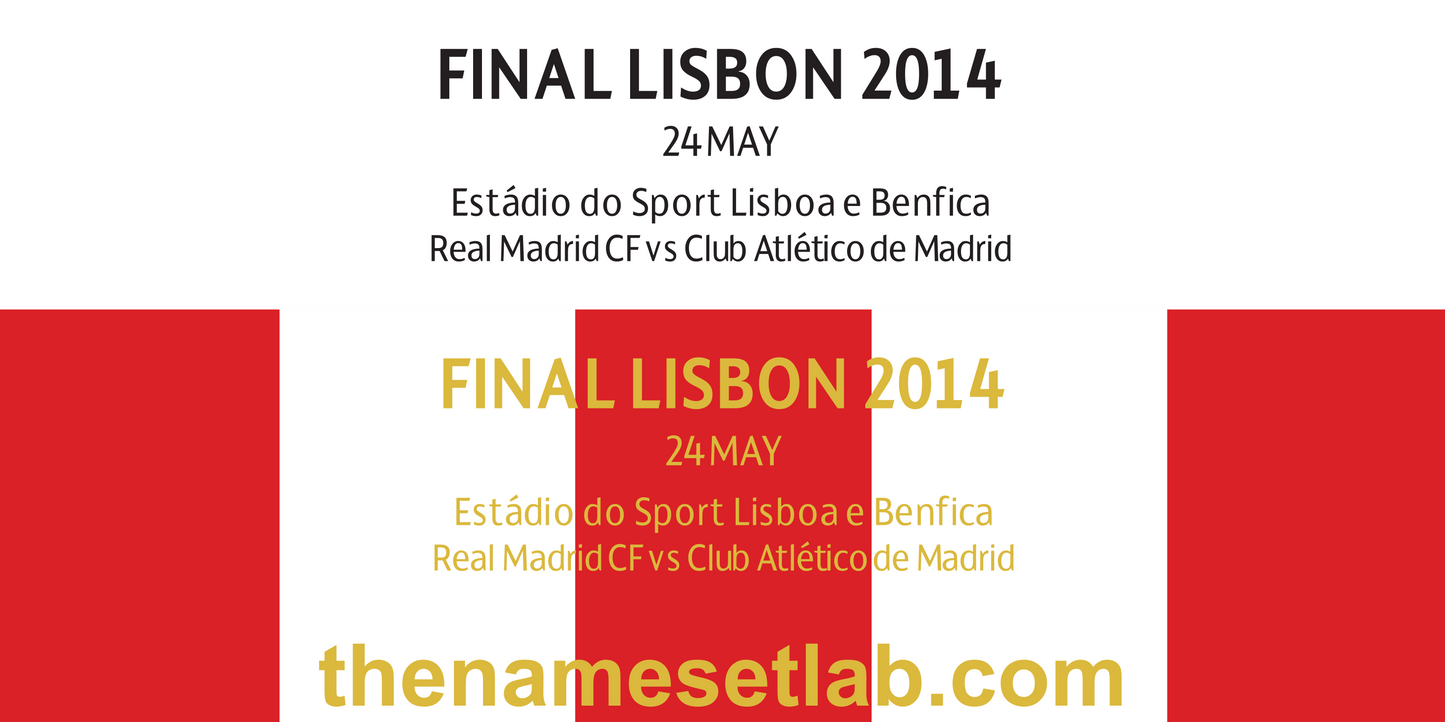Champions League Final 2014 Match Details preview image showing the vector artwork design for this digital download.