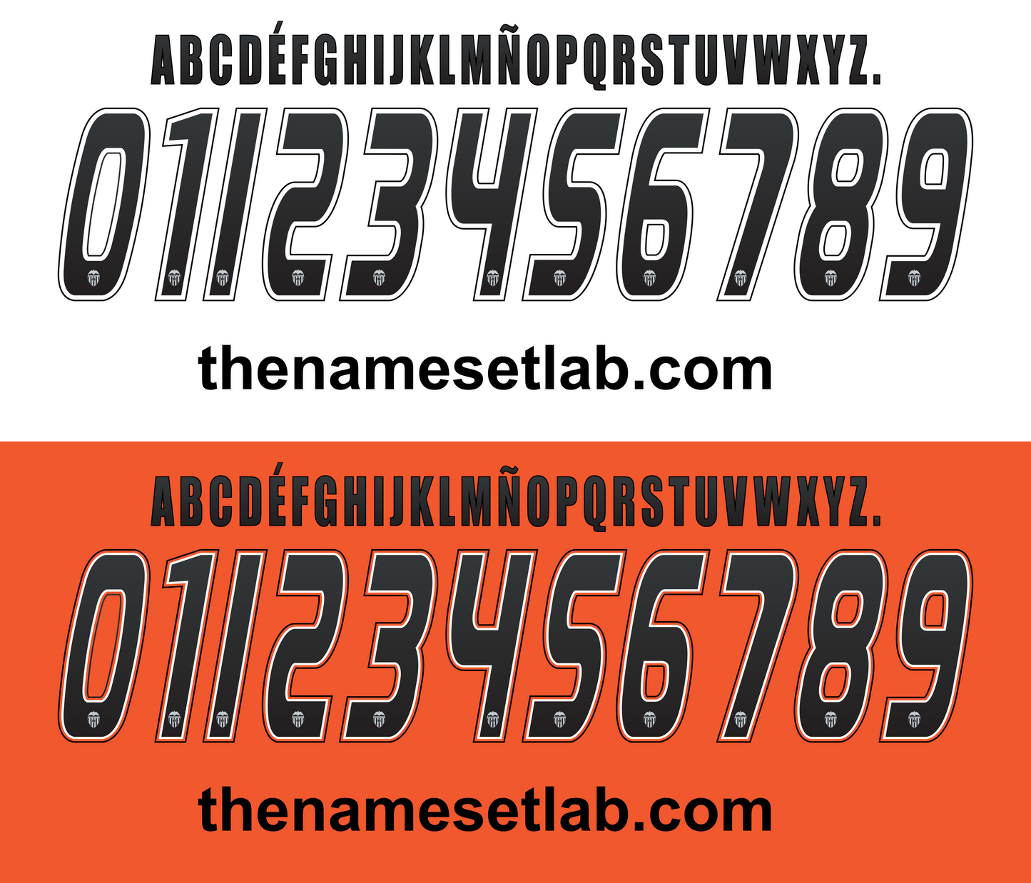 Valencia 2007-2008 Nameset AI Vector File