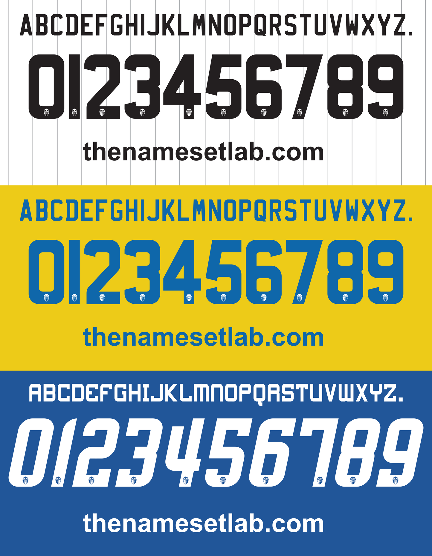 Valencia 2012-2013 Nameset AI Vector File