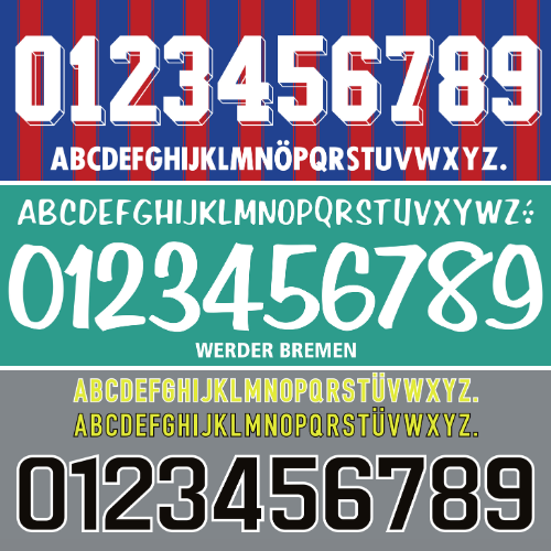 Bundesliga Nameset Vectors