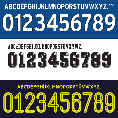 Everton Football Nameset Vector Files