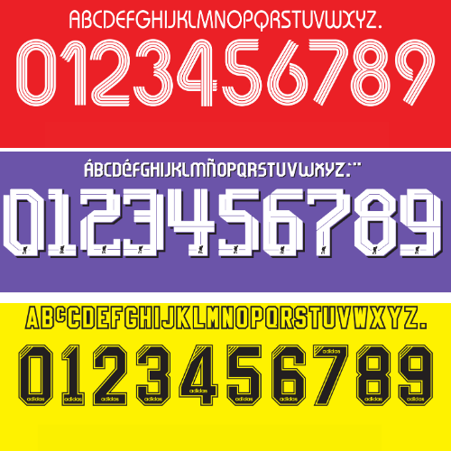 Liverpool Nameset Vector Files