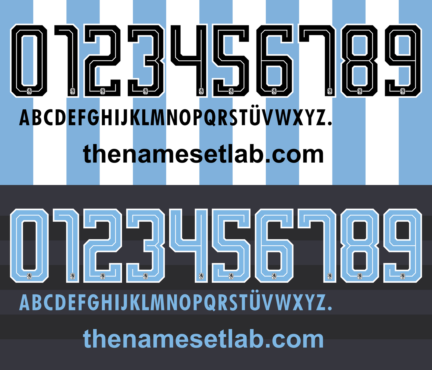 1860 Munchen 2016-2017 Nameset Mockup