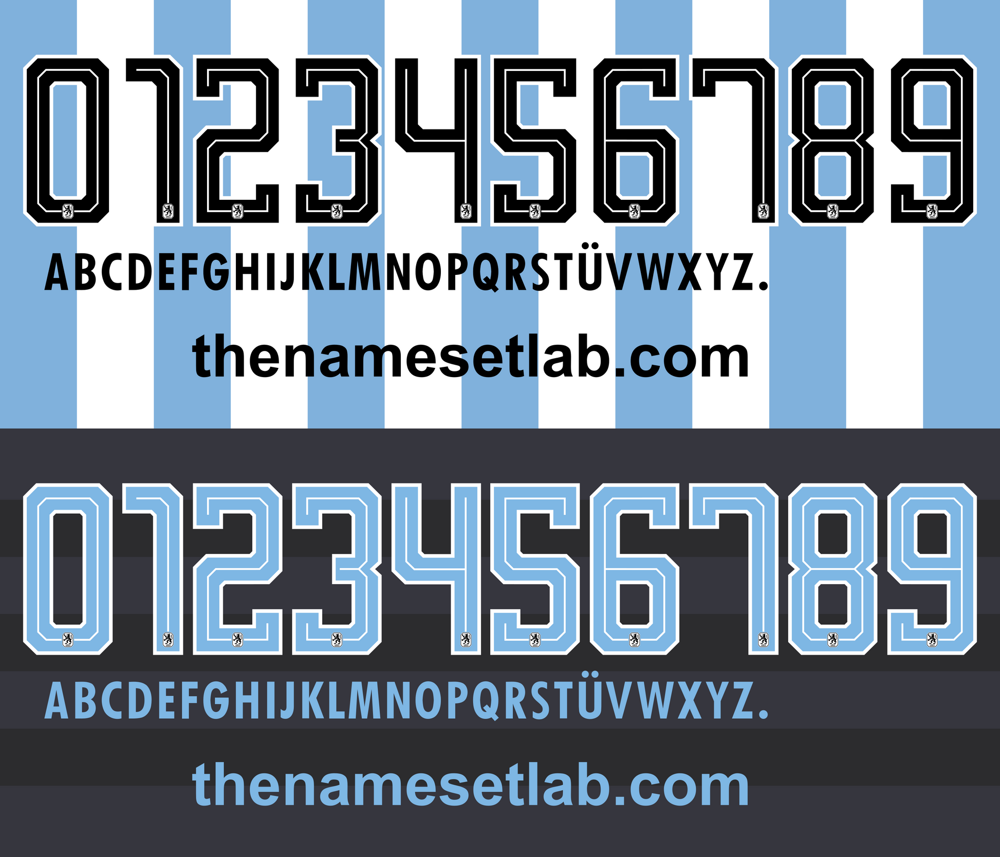 1860 Munchen 2016-2017 Nameset Mockup