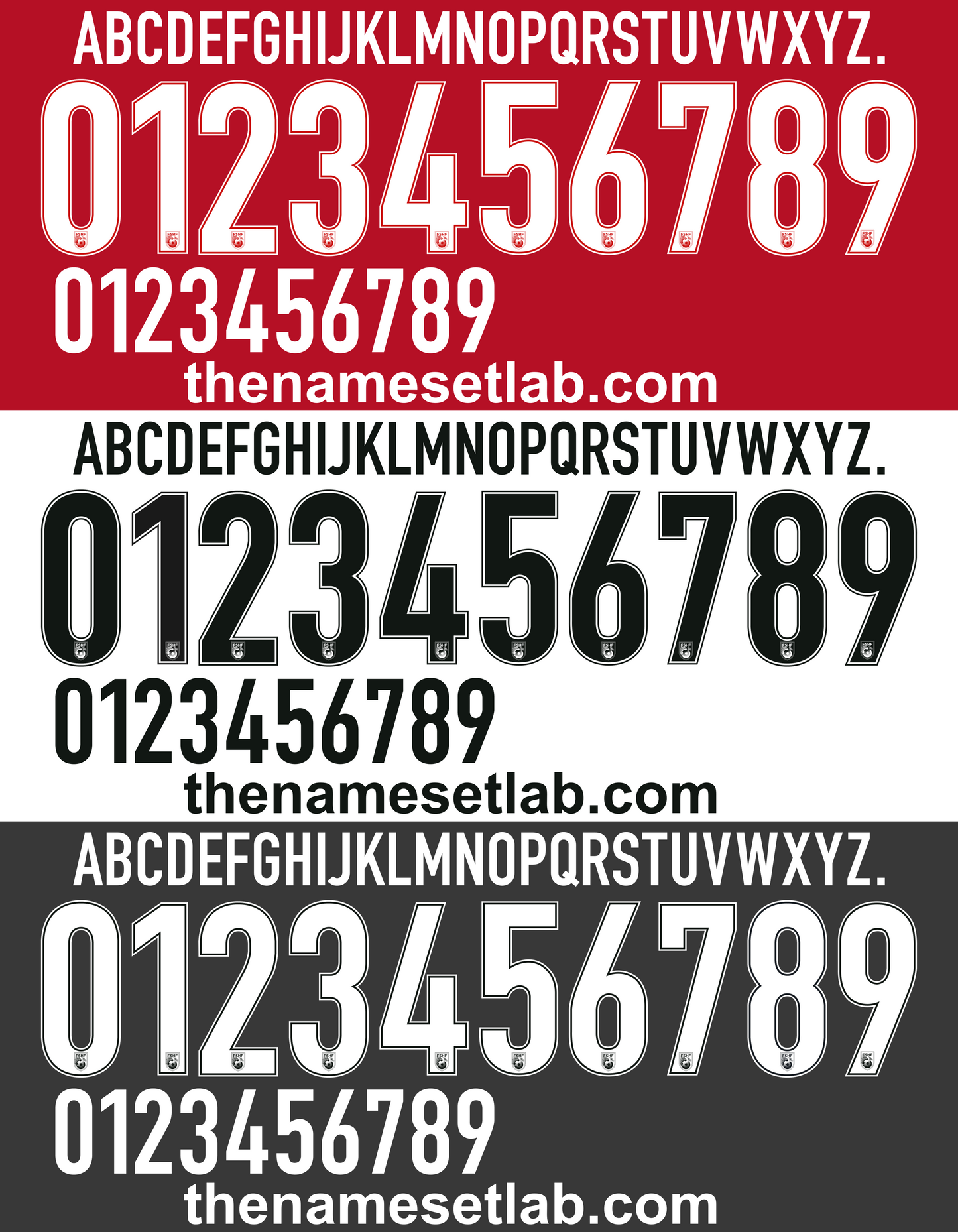 Albania 2016 Football Nameset AI Vector File