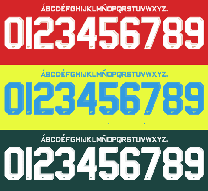 Arsenal 2023-2024 Nameset AI Vector File