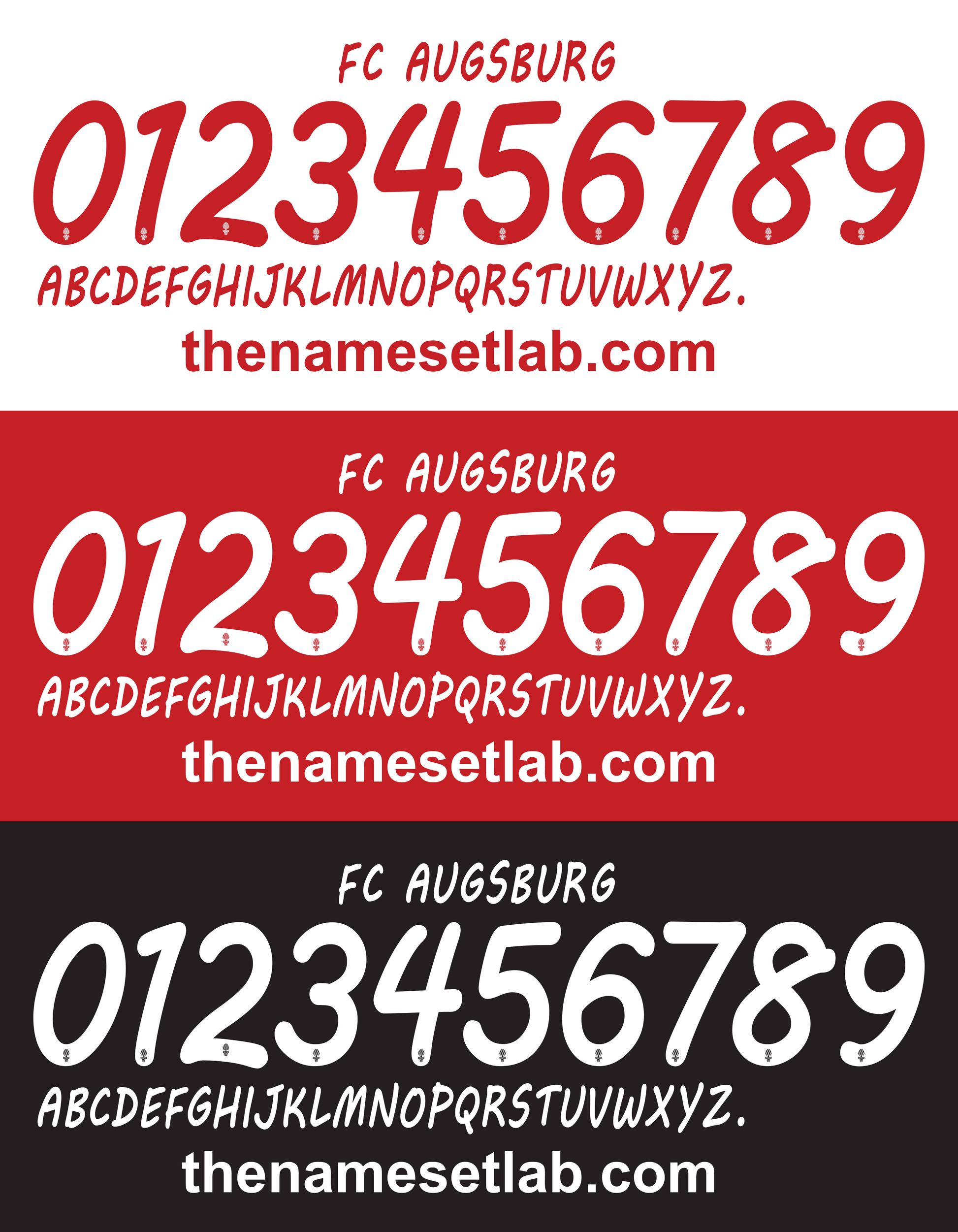 Augsburg 2015-2016 Nameset Mockup