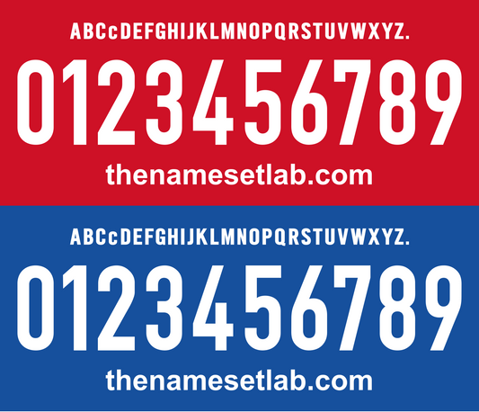 Manchester United Beckham Charity 2015 nameset 15 font vector file
