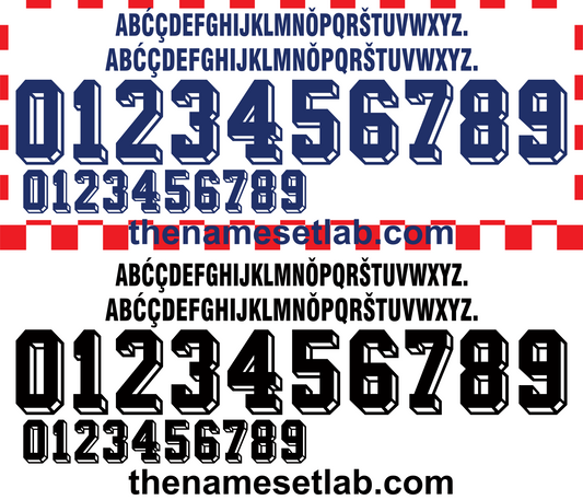 Croatia 1996 Football Nameset AI Vector File