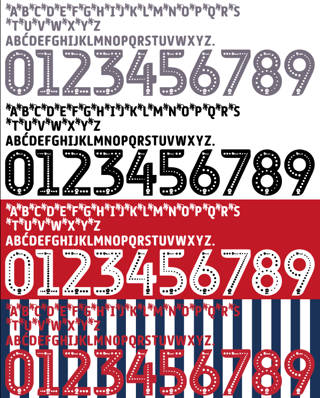 English Championship 2018–2019 Nameset Vector Mockup font