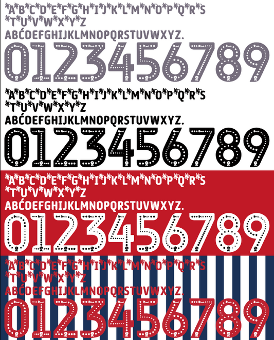 English Championship 2018–2019 Nameset Vector Mockup font