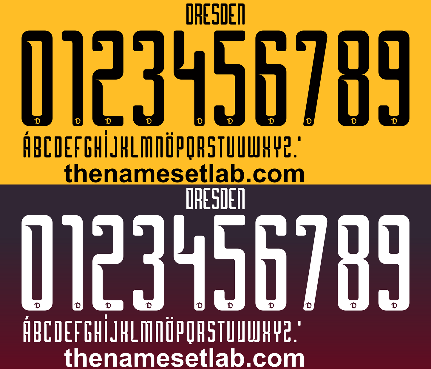 Dynamo Dresden 2017-2018 Nameset AI Vector File