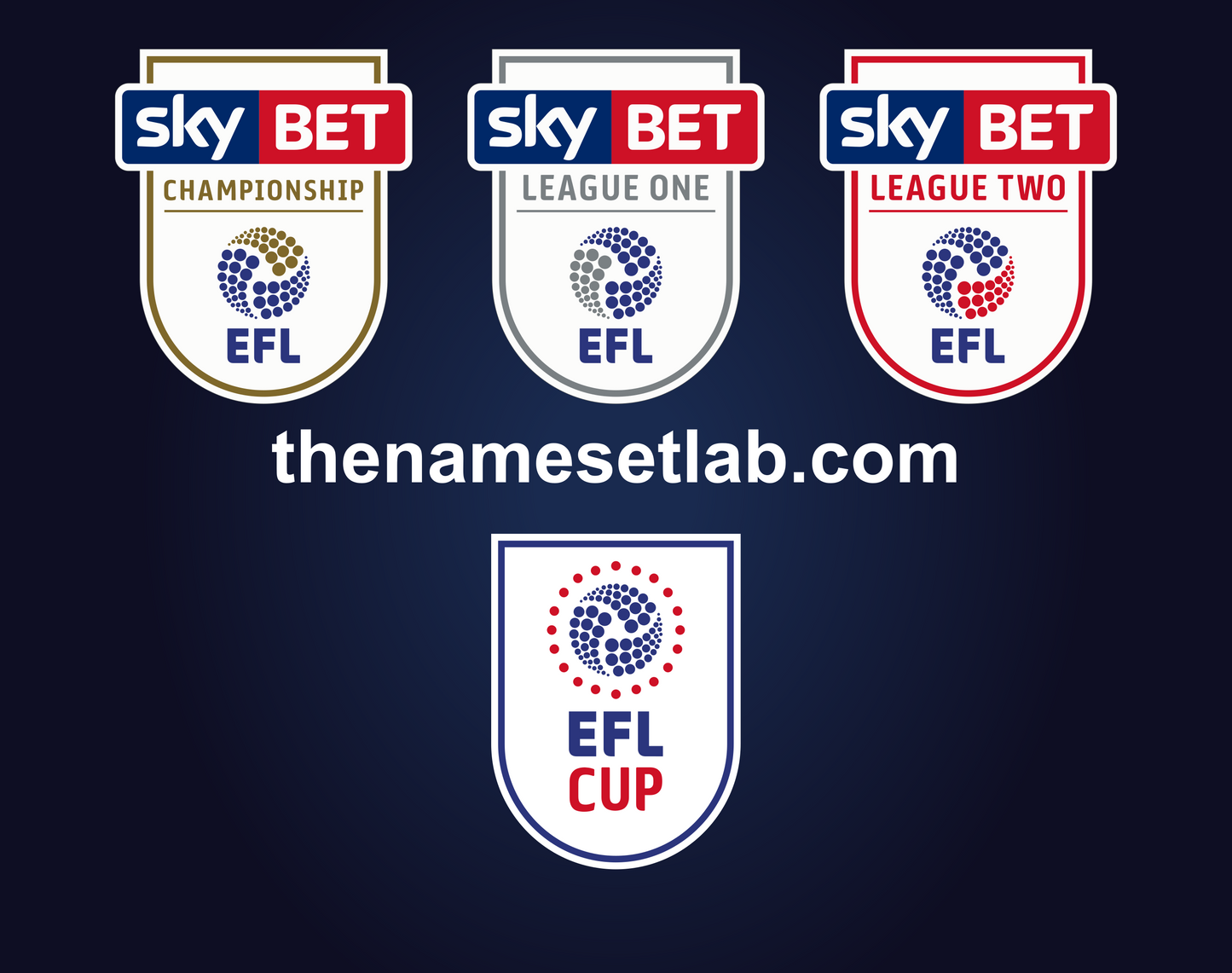 EFL Sleeve Patches Set preview image showing the vector artwork design for this digital download.