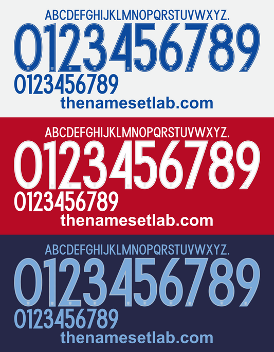 England 2016-2017 Football Nameset AI Vector File