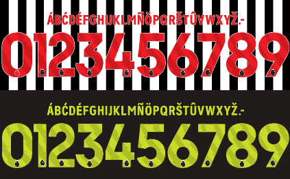 English Premier 2023–2024 Nameset Vector Font
