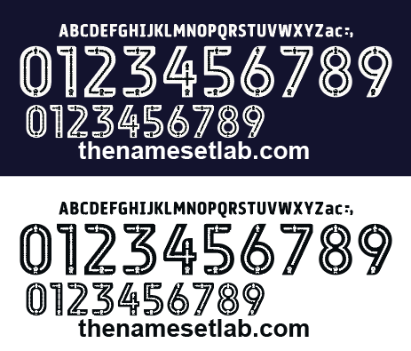 English League 2016–2017 Nameset Vector Font