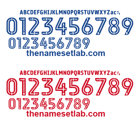 English League 2016–2017 Nameset Vector Font