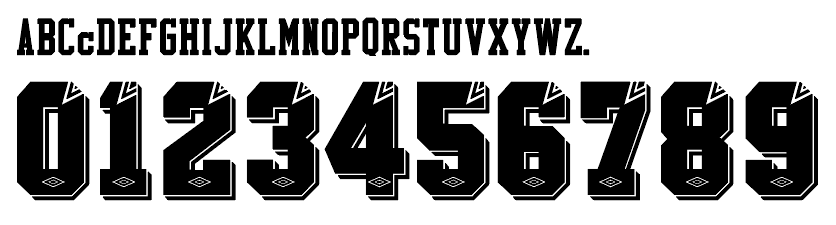 Everton 1992-1994 nameset 92/94 font vector file
